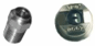 Flat spray with tungsten carbide or ceramic insert Tip or threaded